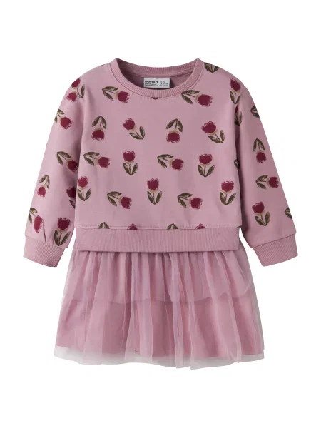 NAME IT Rochie NMFOkla oliv / mauve / mov zmeură