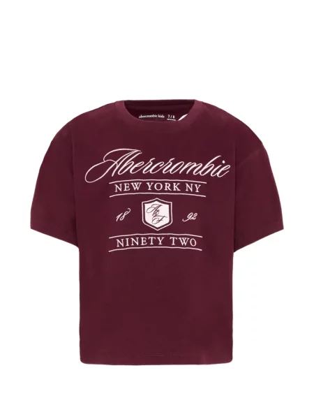 Koszulka dziecięca Abercrombie Fitch czerwona