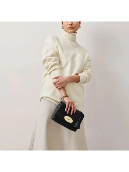 Torebka crossbody Mulberry skórzana czarna