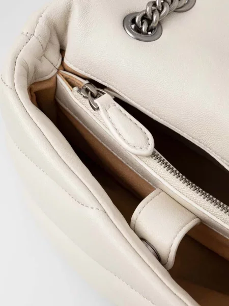 Pinko чанта crossbody дамска от кожа бяло