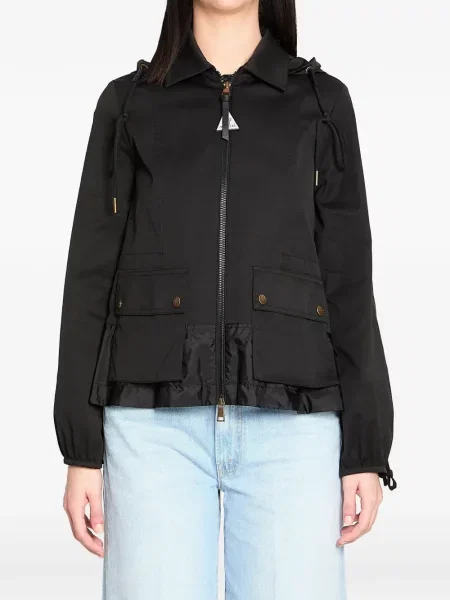 Geacă Moncler cu glugă negru