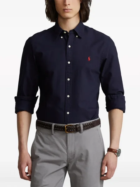 Πουκάμισο Polo Ralph Lauren με κέντημα μπλε