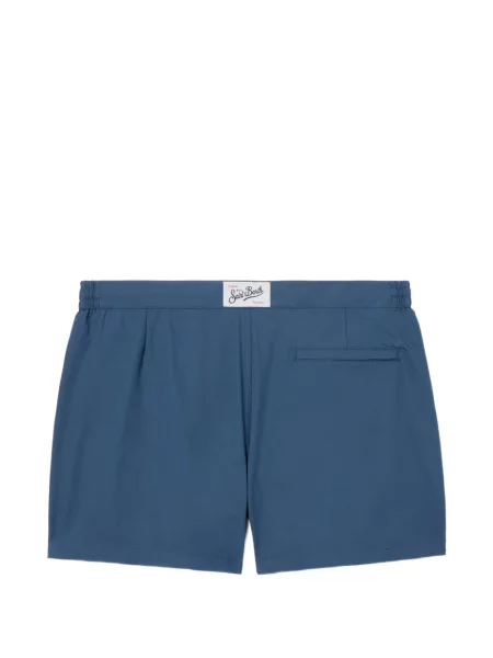 Pantaloni scurți Mc2 Saint Barth cu autograf albastru