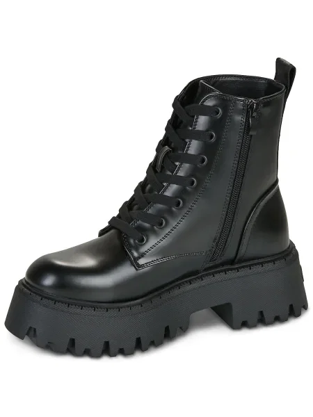 Pantofi Buffalo cu șireturi din dantelă negru