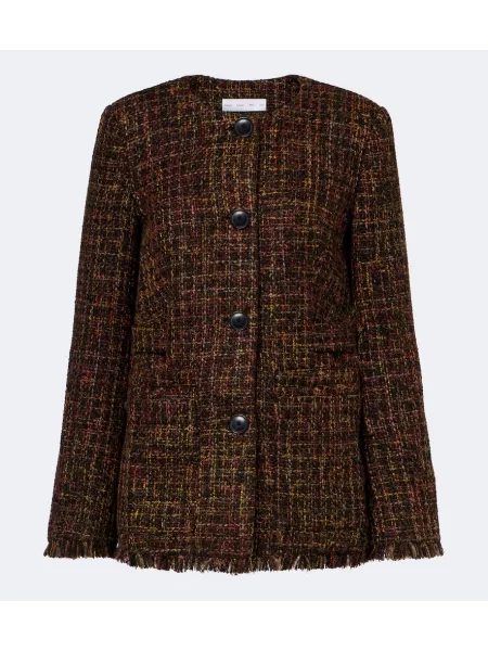 Bouclé geacă Proenza Schouler alb