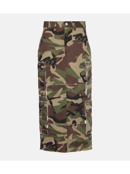 Spódnica midi Vetements w kamuflażu do kolan