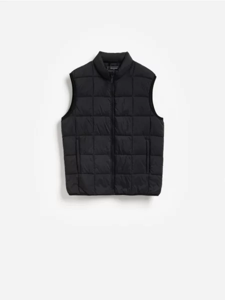 Reserved Vestă matlasată căptușită negru