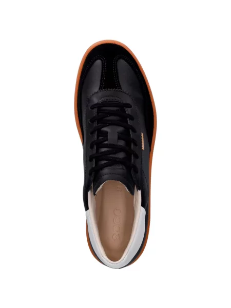 Top Ecco din piele negru