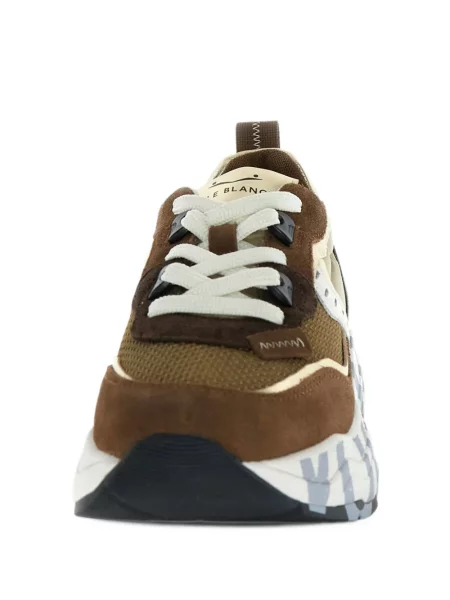 Sneakerși Voile Blanche din piele maro