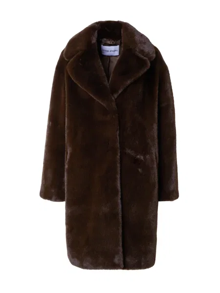 Stand Studio palton Camille Cocoon Coat femei de tranzitie oversize maro