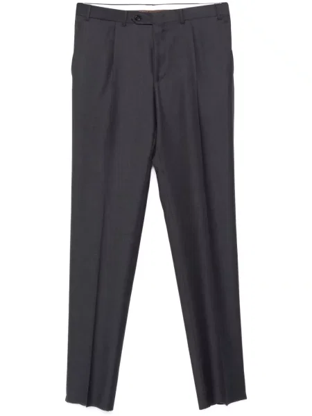 Vlněné kalhoty Canali šedé
