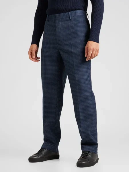 BURTON MENSWEAR LONDON Hlače na rob / mornarska modra