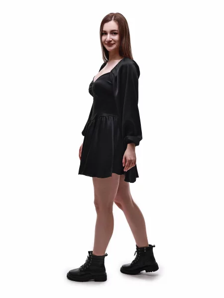 Сукня міні POLIN LINE шовк чорний