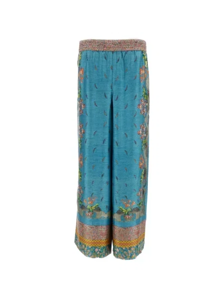 Pantaloni Pierre-louis Mascia cu model floral cu imagine albastru