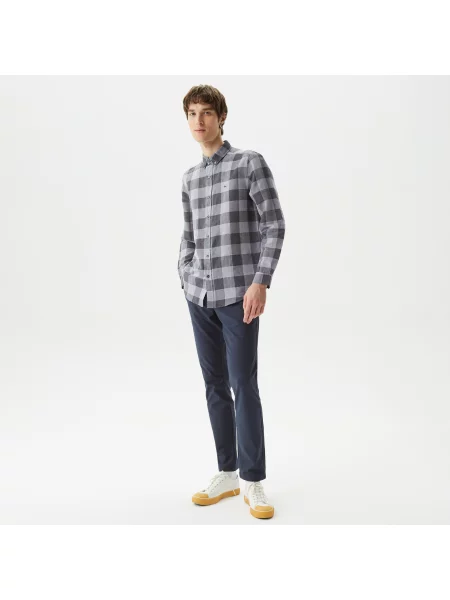 Lacoste Koszula Tkana Lacoste szara