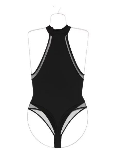 Body Maison Close cu gât halter negru