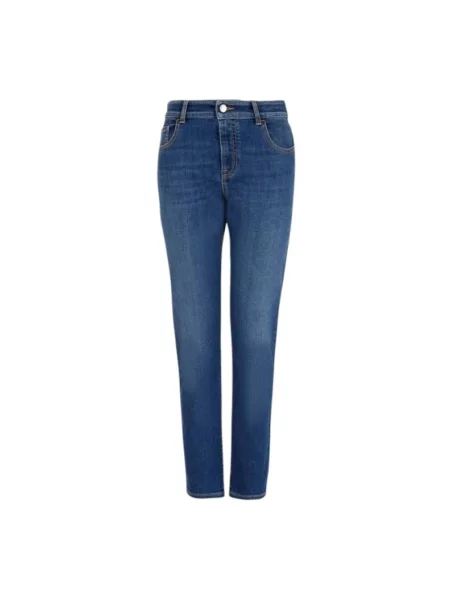 Skinny jeansy skinny Emporio Armani niebieskie
