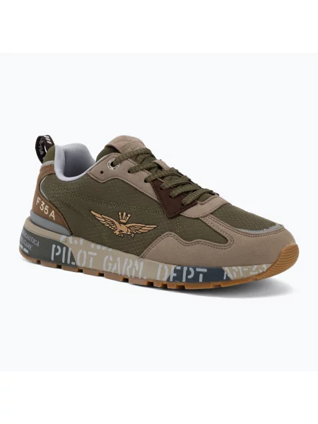 Pánske topánky Aeronautica Militare sage zelená