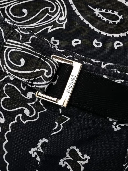Панталон Sacai с принт синьо