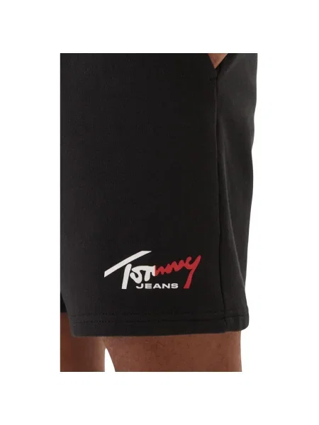 Tommy Jeans Nohavice červená biela čierna