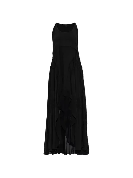 Rochie maxi Allsaints cu volane negru