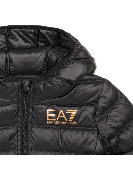 Geacă cu puf copii Emporio Armani Ea7 negru