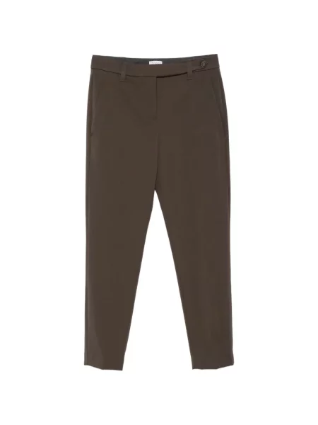 Cu centură pantaloni Brunello Cucinelli maro