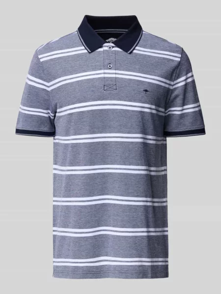 Koszulka polo o kroju regular fit z wyhaftowanym logo Fynch-hatton granatowe