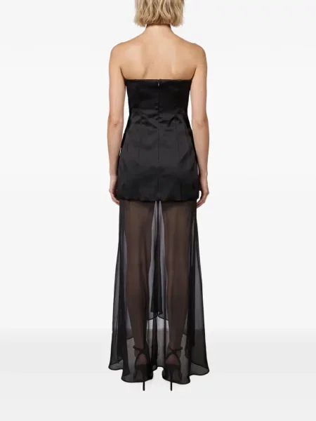 Rochie maxi Sportmax fără bretele negru