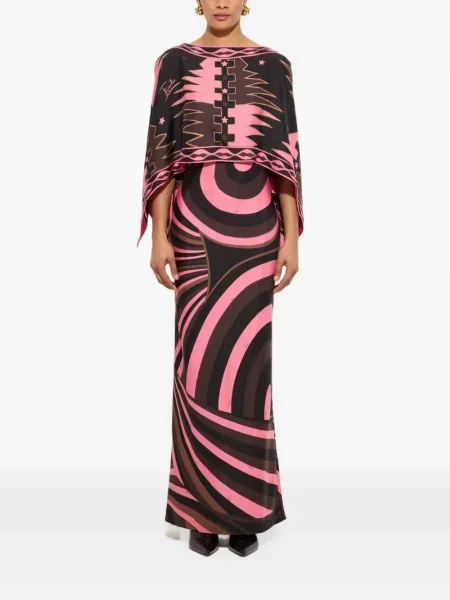 Rochie Pucci de mătase cu imagine negru