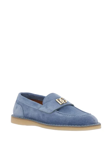 Pantofi loafer Dolce & Gabbana cu autograf albastru