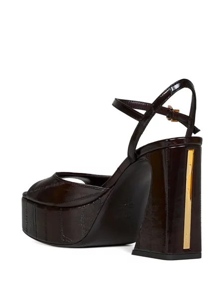Sandale Fendi cu platformă maro