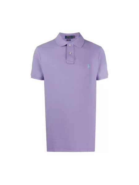 Haftowane polo Polo Ralph Lauren fioletowe