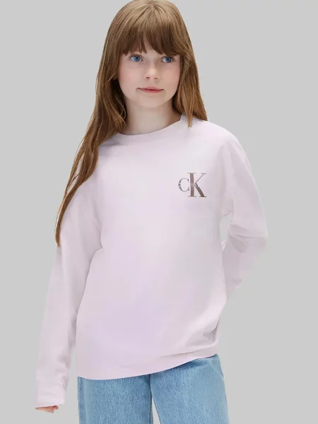 Calvin Klein Jeans majica dugih rukava za djecu od pamuka ljubičasta