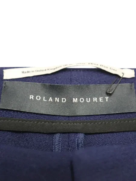 Pantaloni Rm By Roland Mouret de lână plisate albastru