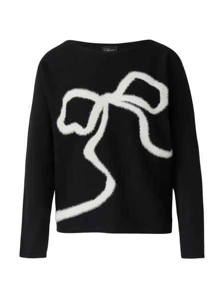 S.Oliver Pulover črna bela