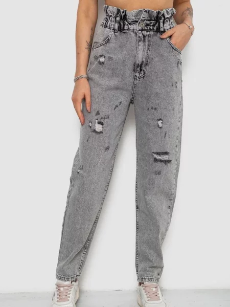 Джинси мом Ager сірий
