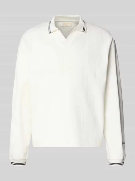 Koszulka polo z dzianiny z czystej bawełny model ‘JORNIAGARA’ Jack & Jones białe