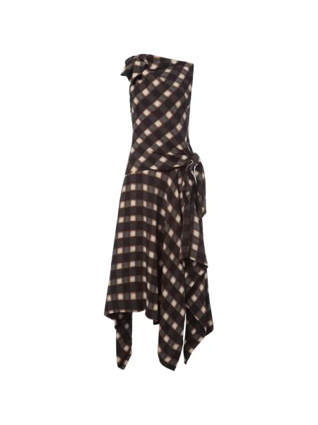Rochie midi Monse asimetrică negru