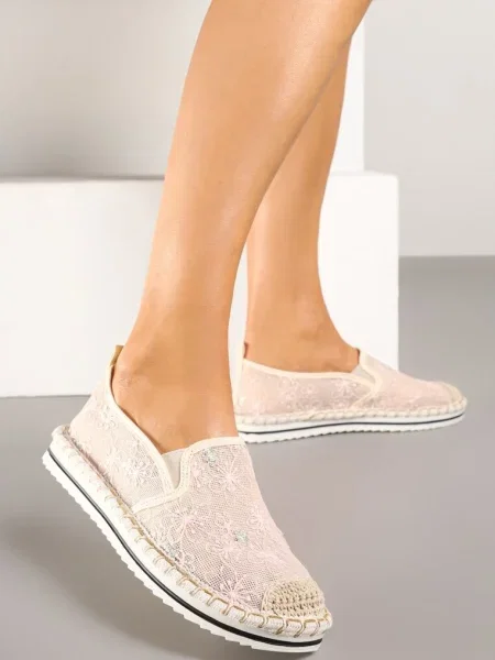 Espadryle z Ozdobną Plecionką Eranoria różowe