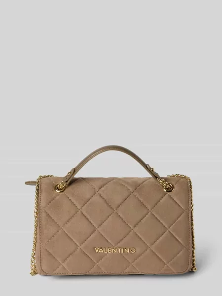 Valentino Bags torebka OCARINA SUEDE beżowa