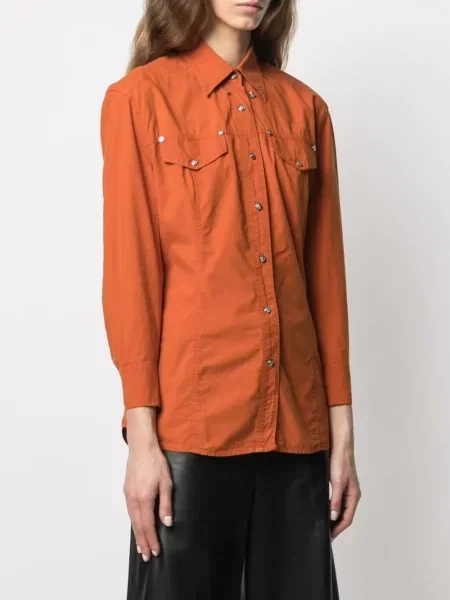 Košile Versace Pre-owned oranžová