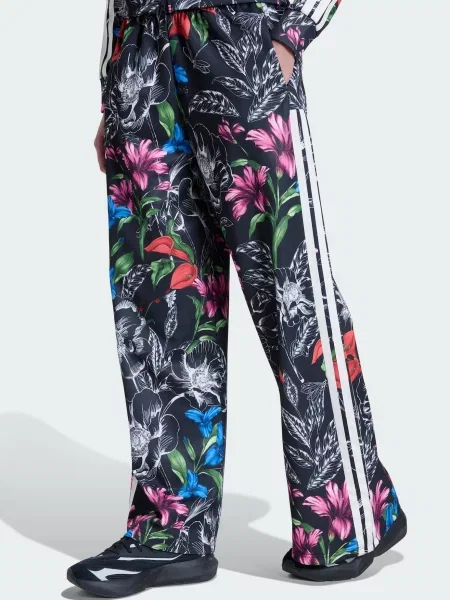 ADIDAS SPORTSWEAR Športové nohavice ADIDAS X FARM RIO HOUSE OF TIRO antracitová / zelená / ružová čierna