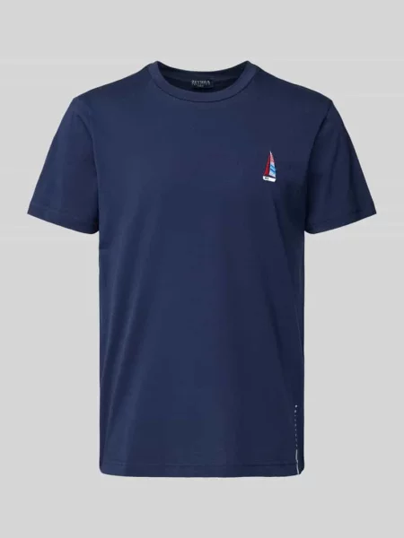 T-shirt z wyhaftowanym motywem Zeybra granatowa