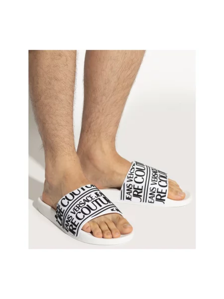 Klapki Versace Jeans Couture białe