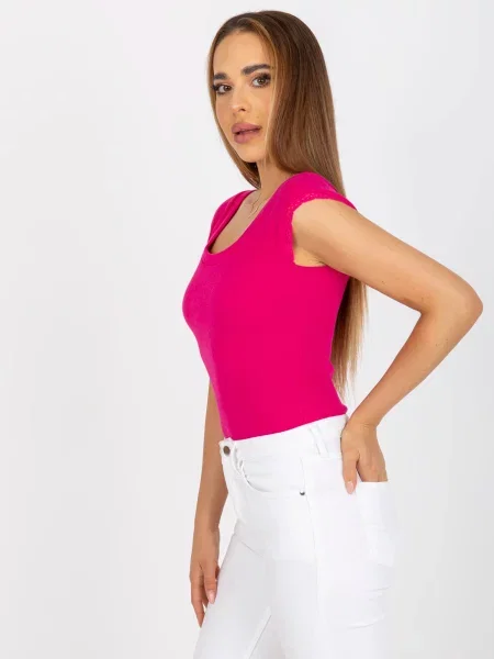 Top Fashionhunters s čipko roza
