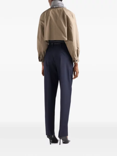 Pantaloni Prada de mohair albastru