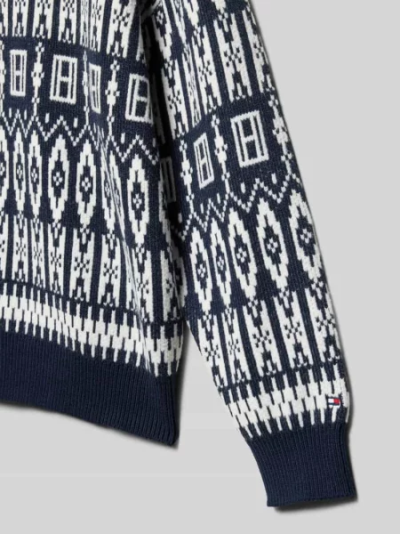 Sweter z dzianiny o kroju regular fit z mieszanki bawełny model ‘FAIRISLE’ Tommy Hilfiger