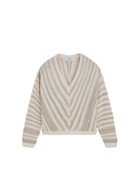 Scalpers Pulover natural alb