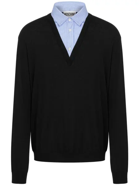 Pulover Moschino cu imagine negru